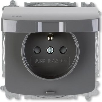 ABB 6619A-A06997 S2 - Zásuvka domovní bezšroubová bez rám TANGO 250V IP44 šedá