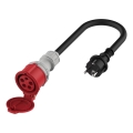 Adaptér pro elektromobily Schuko 16A (samec) na CEE 16A