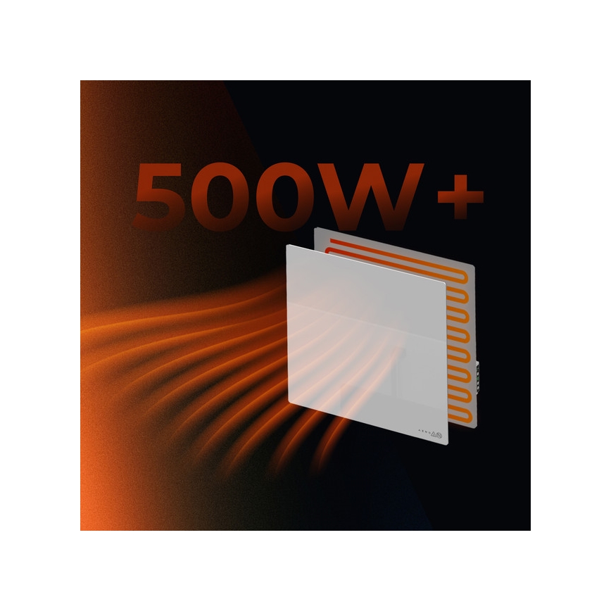 AENO - Chytrý elektrický infrapanel 500W časovač/termostat Wi-Fi bílá