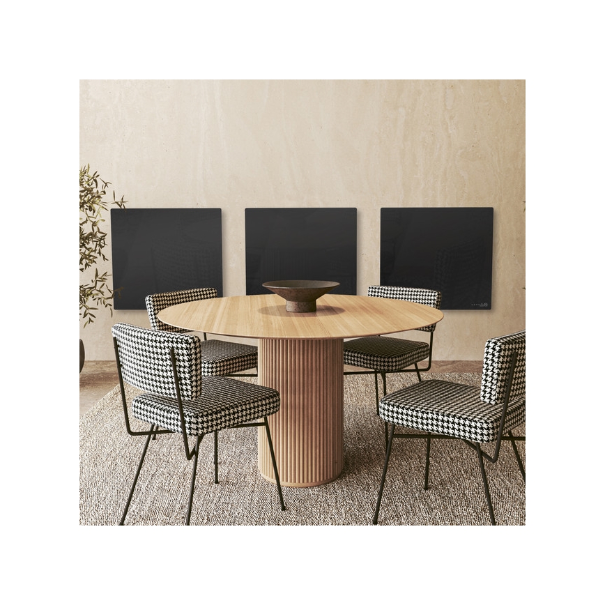 AENO - Chytrý elektrický infrapanel 500W časovač/termostat Wi-Fi černá