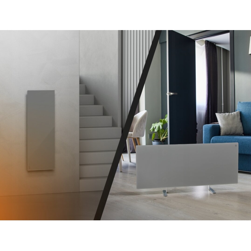 AENO - Chytrý elektrický infrapanel s LED displejem 700W časovač/termostat IP44 Wi-fi šedá