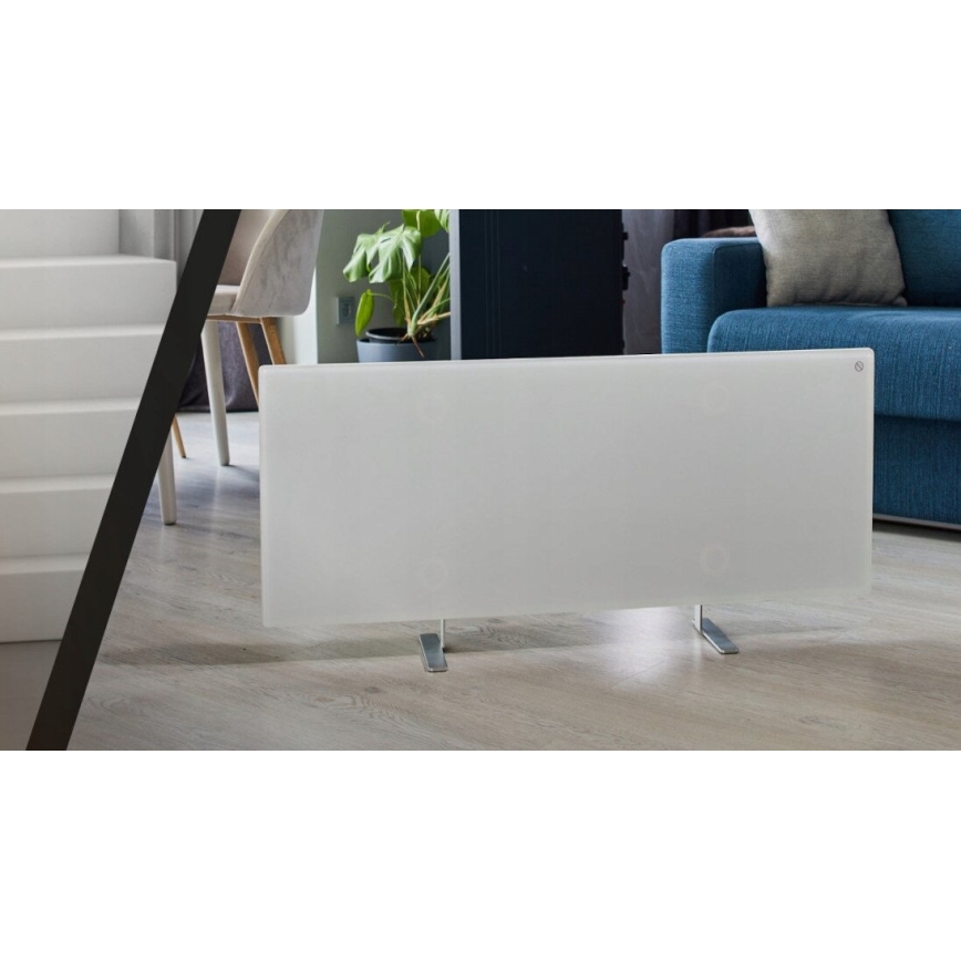 AENO - Chytrý elektrický infrapanel s LED displejem 700W časovač/termostat IP44 Wi-fi bílá
