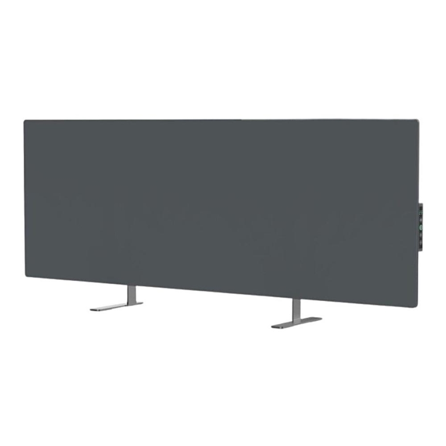 AENO - Chytrý elektrický infrapanel s LED displejem 700W časovač/termostat IP44 Wi-fi šedá