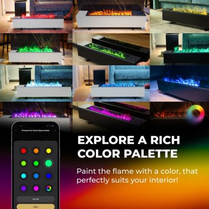 AENO - Chytrý elektrický přímotop/konketor 1000/2000W bílá