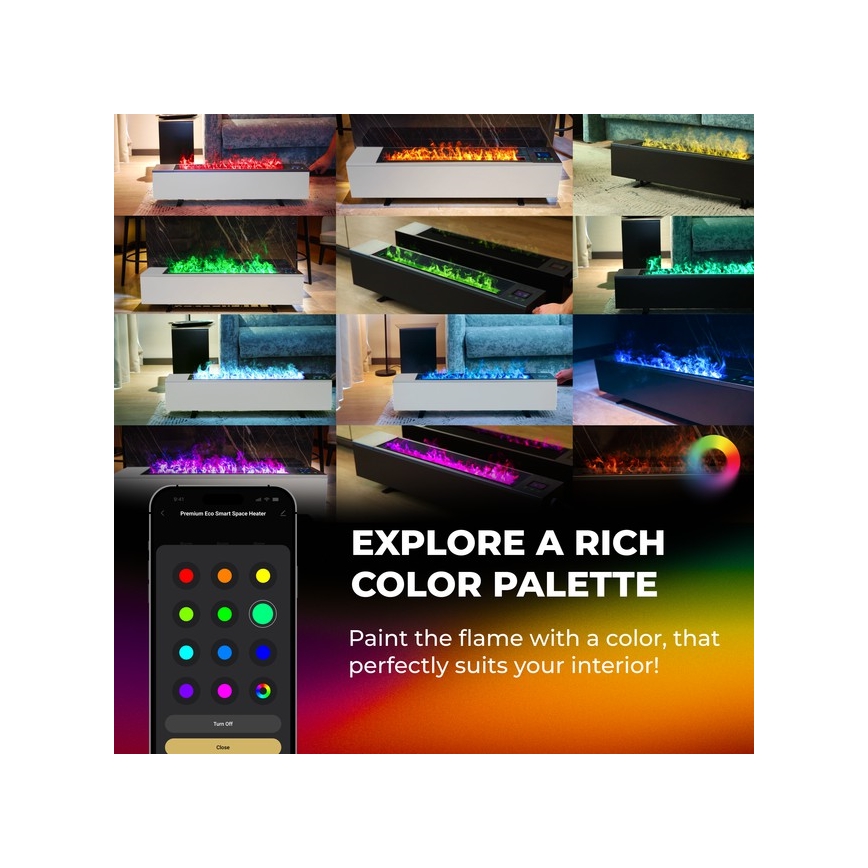 AENO - Chytrý elektrický přímotop/konketor 1000/2000W bílá