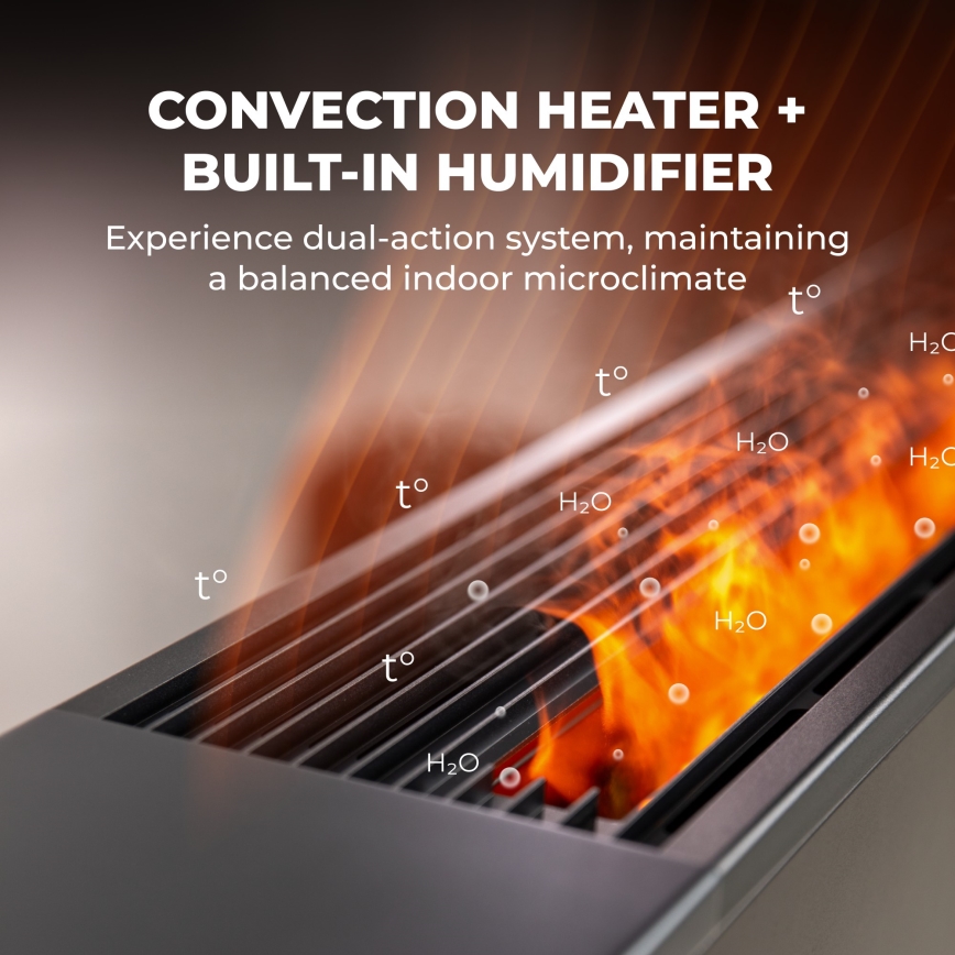 AENO - Chytrý elektrický přímotop/konketor 1000/2000W černá