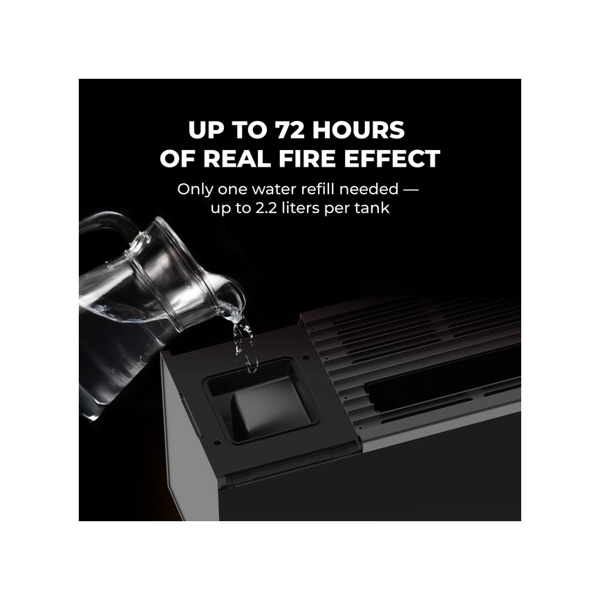 AENO - Chytrý elektrický přímotop/konketor 1000/2000W černá