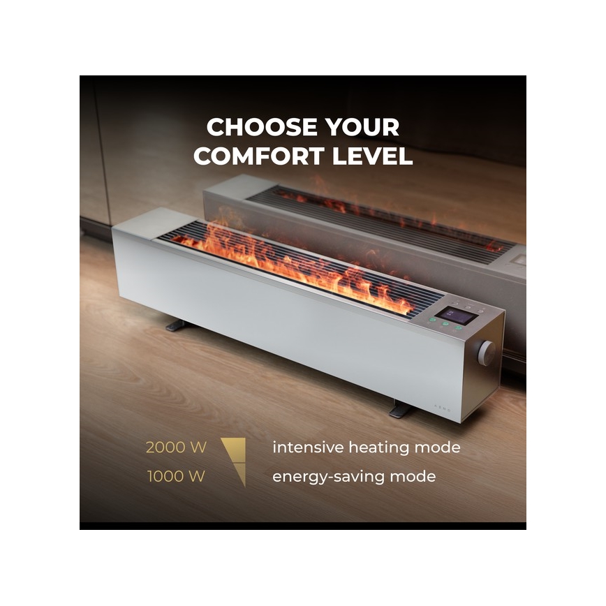 AENO - Chytrý elektrický přímotop/konvektor 1000/2000W bílá