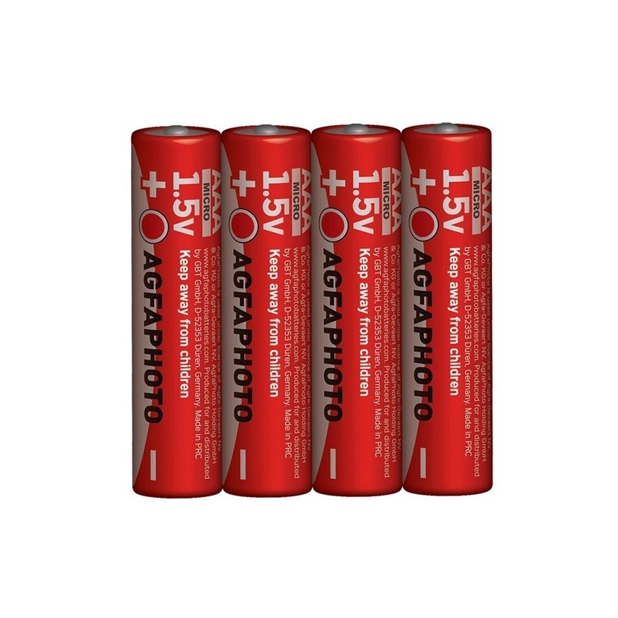 4 ks Zinková baterie AAA 1,5V