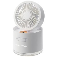 Aigostar - Bezdrátový mini stolní ventilátor se zvlhčovačem 10W/5V bílá