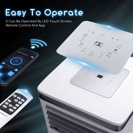 Aigostar - Chytrá mobilní klimatizace 1003W/230V Wi-Fi + DO