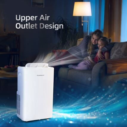Aigostar - Chytrá mobilní klimatizace 1337W/230V 12000 BTU Wi-Fi bílá + dálkové ovládání