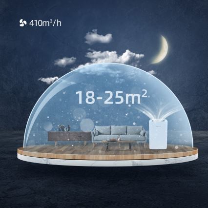Aigostar - Chytrá mobilní klimatizace 1337W/230V 12000 BTU Wi-Fi bílá + dálkové ovládání