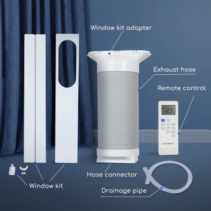 Aigostar - Chytrá mobilní klimatizace 1337W/230V 12000 BTU Wi-Fi bílá + dálkové ovládání