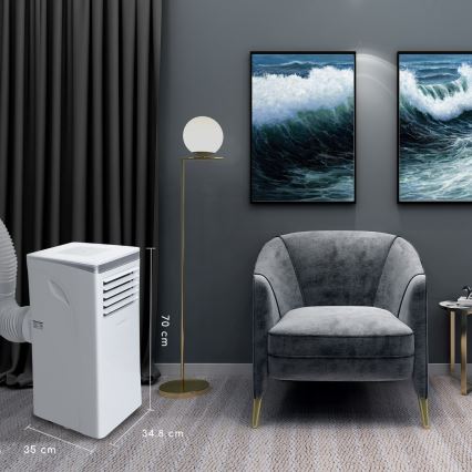 Aigostar - Chytrá mobilní klimatizace 3v1 1003W/230V 9000 BTU Wi-Fi bílá + dálkové ovládání