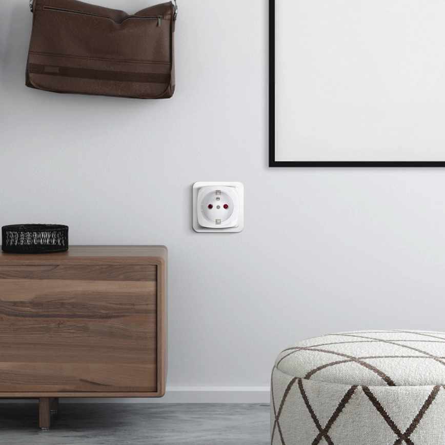 Aigostar - Chytrá zásuvka E 2300W Wi-Fi Tuya