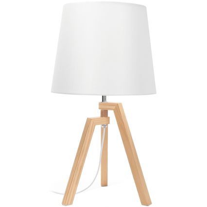 Aigostar - Dřevěná stolní lampa 1xE27/60W/230V borovice