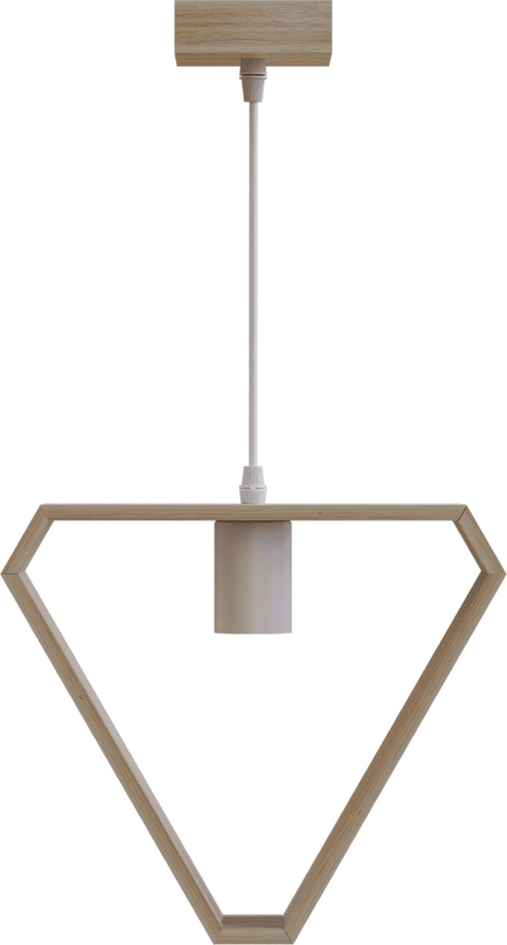Aigostar - Dřevěný lustr na lanku 1xE27/60W/230V borovice
