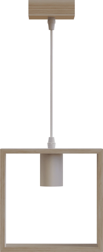 Aigostar - Dřevěný lustr na lanku 1xE27/60W/230V borovice