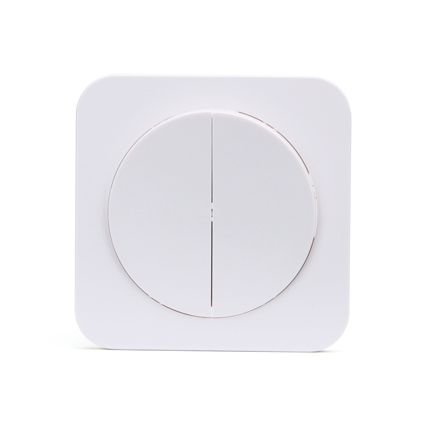 Aigostar - Dvojitý vypínač s rámečkem č. 6 bílá