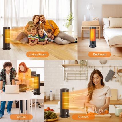 Aigostar - Elektrický ohřívač 1500W/230V + dálkové ovládání