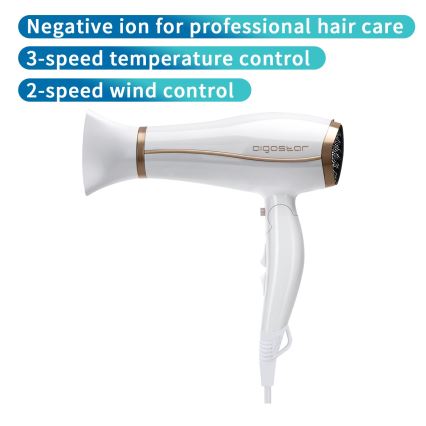 Aigostar - Fén s ionizátorem 2200W/230V bílá