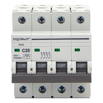 Aigostar - Jistič 4-fázový 4P-20A-C 400V