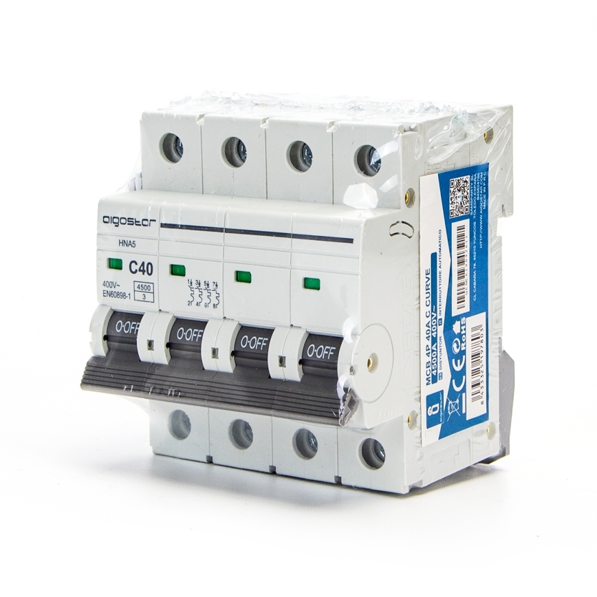 Aigostar - Jistič 4-fázový 4P-40A-C 400V
