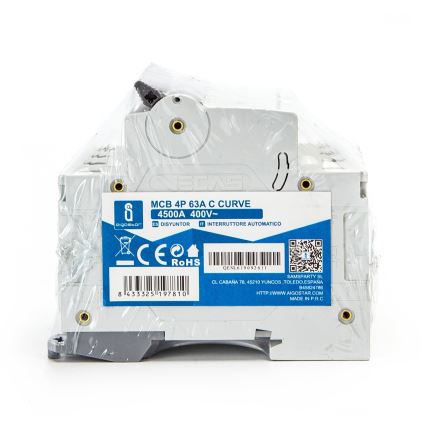Aigostar - Jistič 4-fázový 4P-63A-C 400V