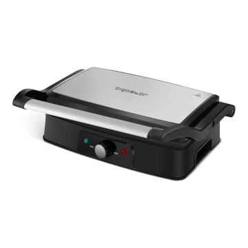 Aigostar - Kontaktní gril 1500W/230V matný chrom/černá