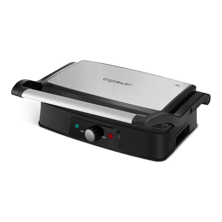 Aigostar - Kontaktní gril 1500W/230V matný chrom/černá