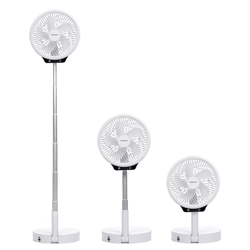 Aigostar - LED Bezdrátový skládací ventilátor s USB portem 6,5W/5V 8000 mAh
