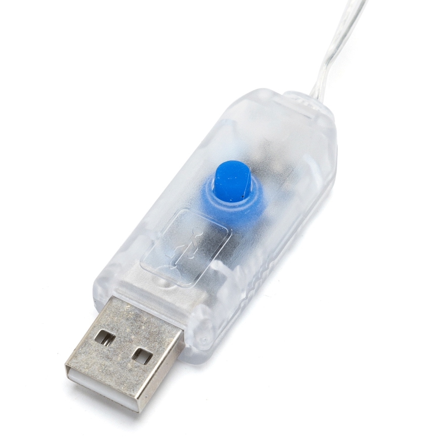 Aigostar - LED Dekorační řetěz 10xLED/5W/USB 5 m teplá bílá