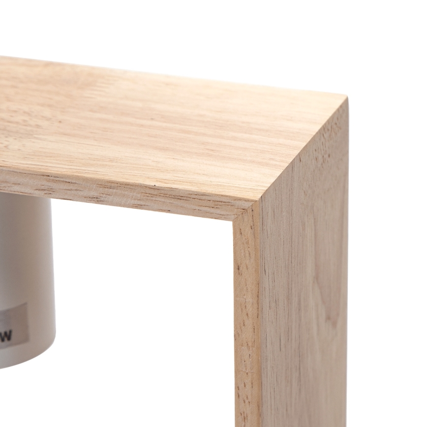 Aigostar - LED Dřevěný lustr na lanku 1xE27/9W/230V 2200K borovice
