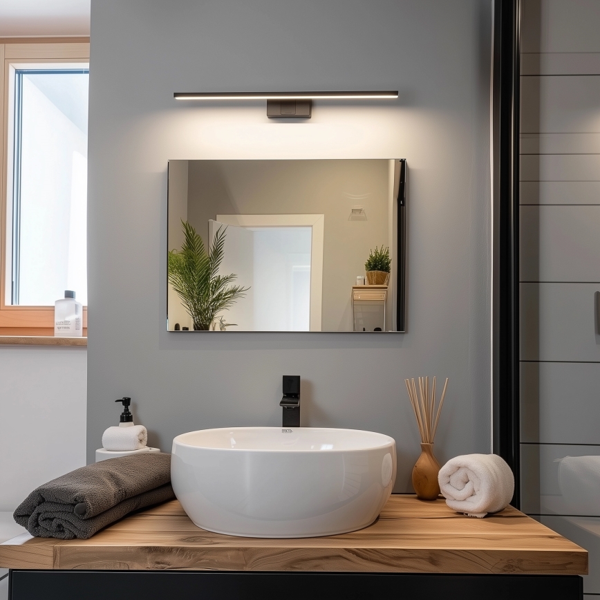 Aigostar - LED Koupelnové osvětlení zrcadla LED/12W/230V 4000K 60 cm IP44 černá