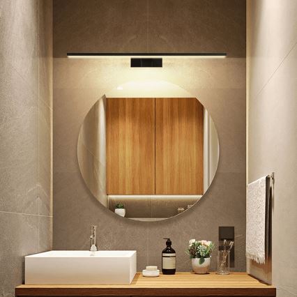 Aigostar - LED Koupelnové osvětlení zrcadla LED/12W/230V 4000K 60 cm IP44 černá