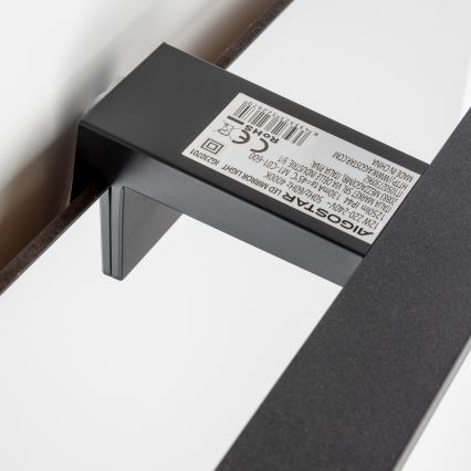 Aigostar - LED Koupelnové osvětlení zrcadla LED/12W/230V 4000K 60 cm IP44 černá