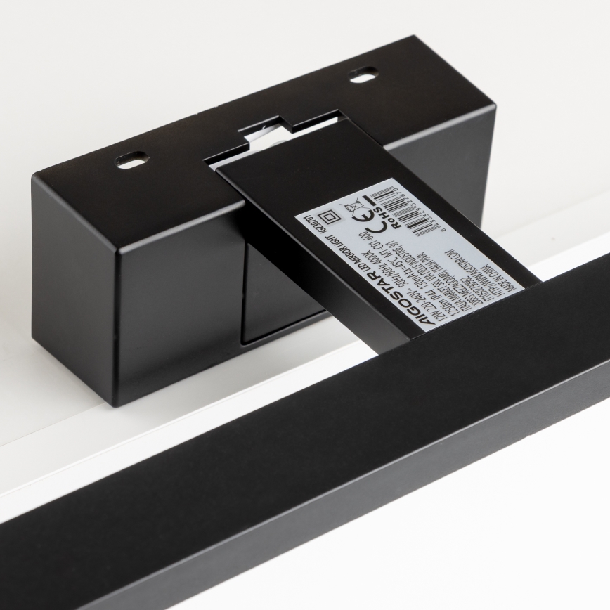 Aigostar - LED Koupelnové osvětlení zrcadla LED/12W/230V 4000K 60 cm IP44 černá