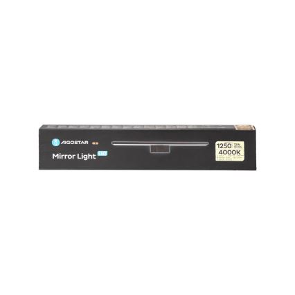 Aigostar - LED Koupelnové osvětlení zrcadla LED/12W/230V 4000K 60 cm IP44 černá