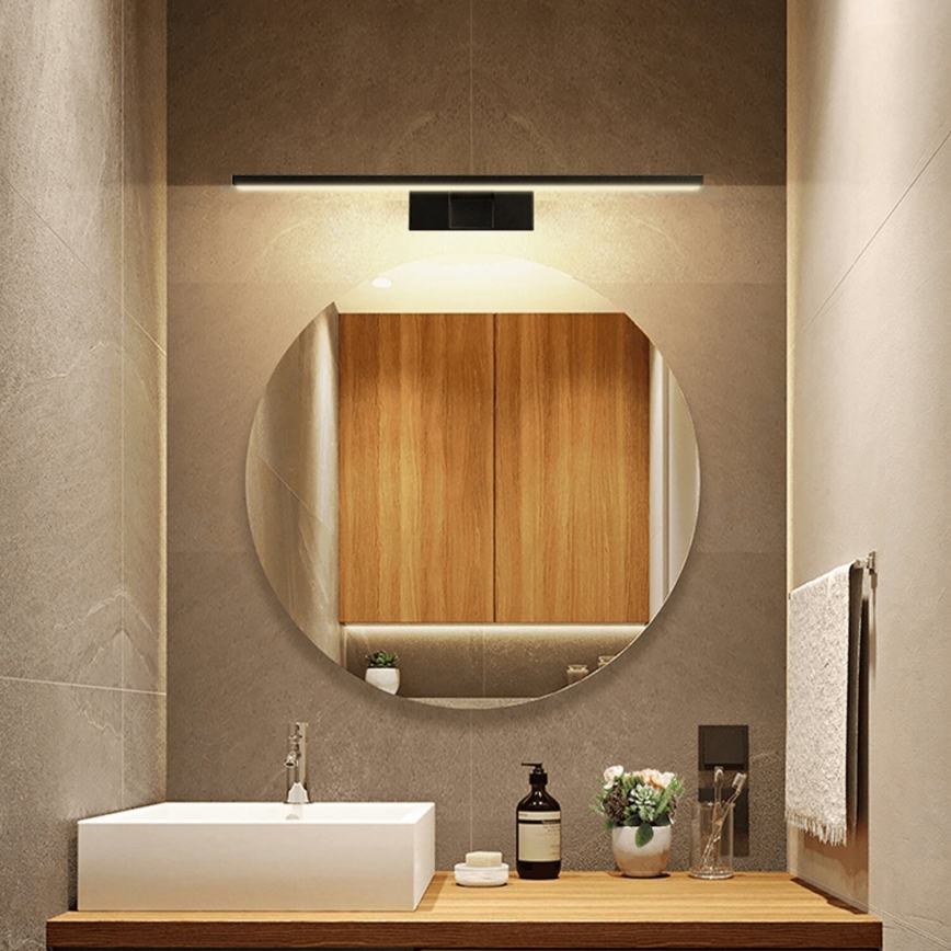 Aigostar - LED Koupelnové osvětlení zrcadla LED/8W/230V 4000K 40 cm IP44 černá