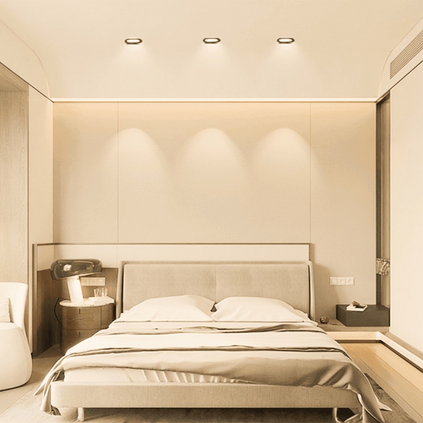 Aigostar - LED Koupelnové podhledové svítidlo LED/4,8W/230V 3000K černá IP65