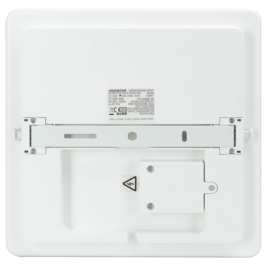 Aigostar - LED Stmívatelné koupelnové stropní svítidlo LED/18W/230V 3000K-6500K IP54 + dálkové ovládání
