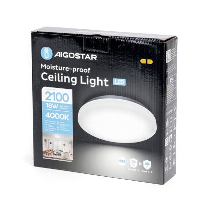 Aigostar - LED Koupelnové stropní svítidlo LED/18W/230V 4000K IP54