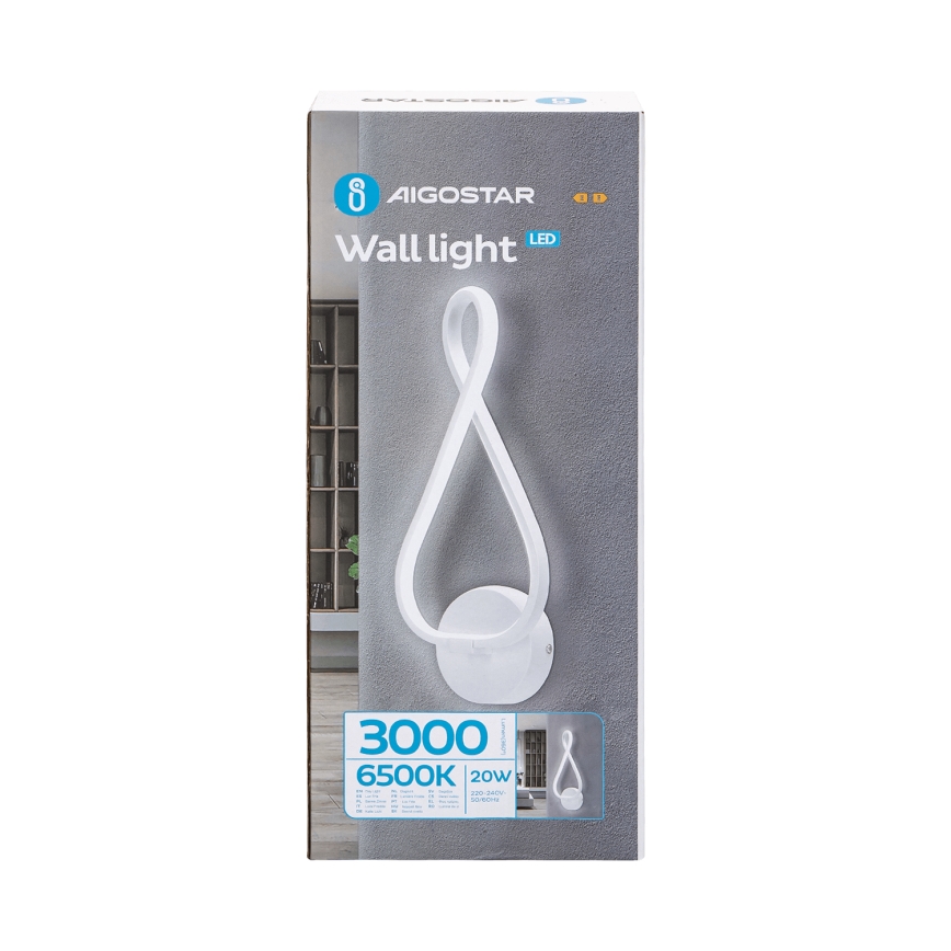 Aigostar - LED Nástěnné svítidlo LED/20W/230V 6500K bílá