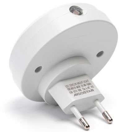 Aigostar - LED Noční světlo se senzorem soumraku LED/0,5W/230V 6500K