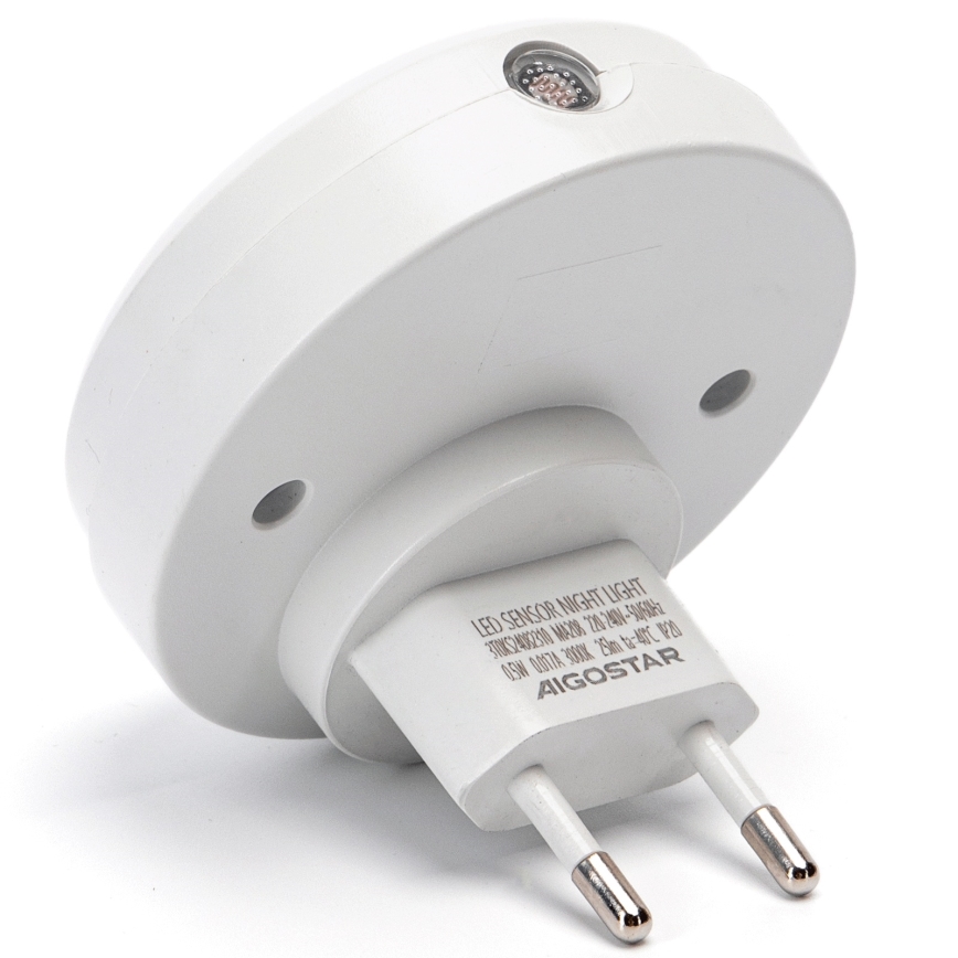 Aigostar - LED Noční světlo se senzorem soumraku LED/0,5W/230V 6500K