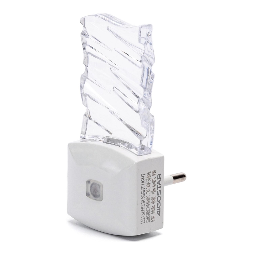 Aigostar - LED Noční světlo se senzorem soumraku LED/0,2W/230V 6500K
