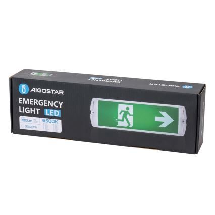 Aigostar - LED Nouzové svítidlo EMERGENCY EXIT LED/4W/230V IP65 6500K 600mAh