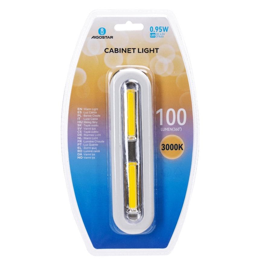 Aigostar - LED Osvětlení skříně LED/3xAAA 3000K bílá