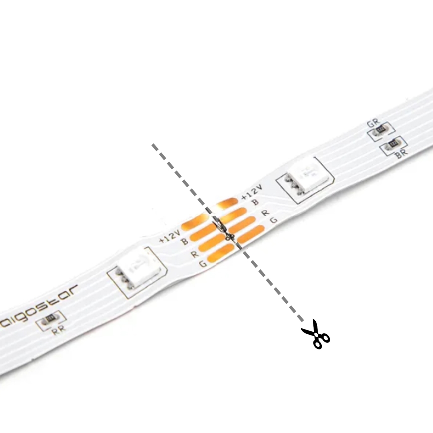 Aigostar - LED Pásek 2m LED/4,9W/5V 6500K IP65 černá